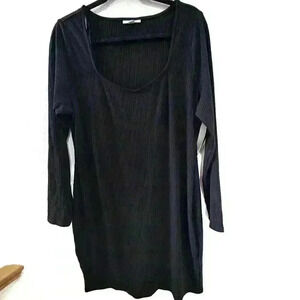 Bar 111 Bodycon Collection NWT Plus Size 2X Wide Neck Black Ribbed